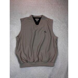 Cutter & Buck Mens V-Neck Sleeveless Pullover Vest Beige M